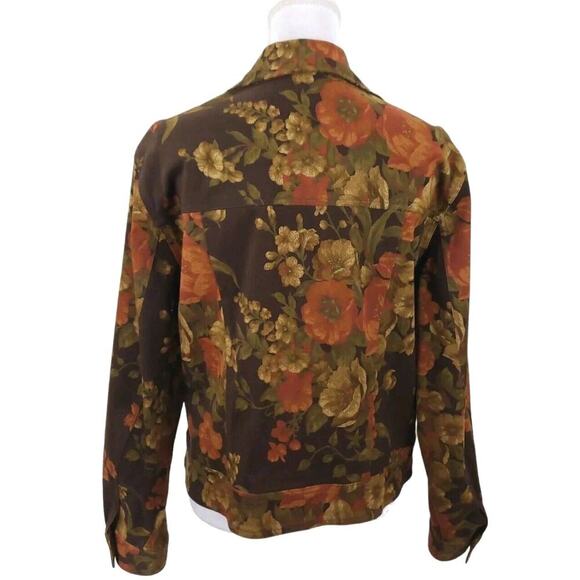 Jones New York Country Essentials Button Up Floral Jacket Women Size 16 Unlined. - Picture 7 of 15